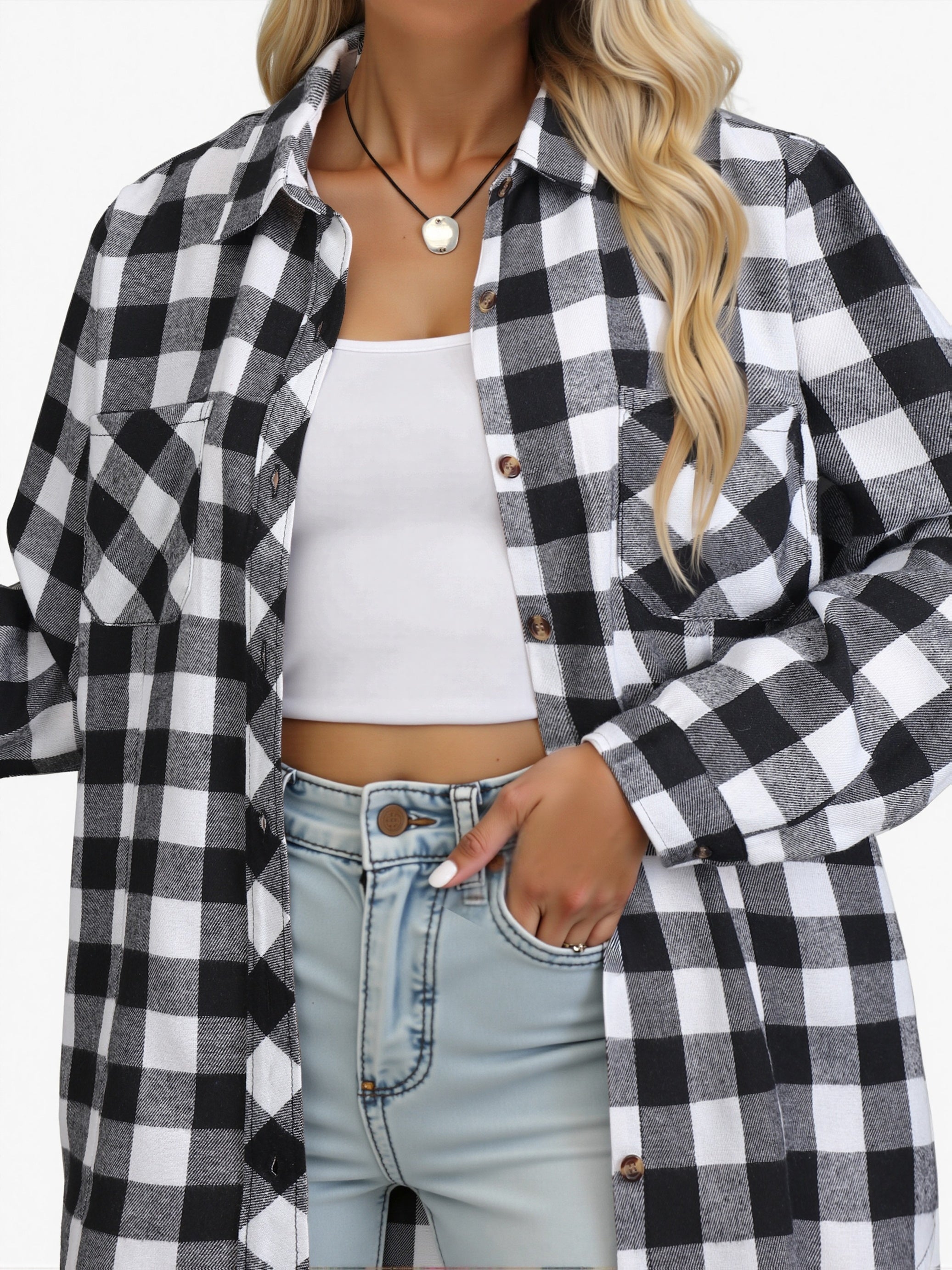 Fiorella Duquesne | Buffalo Check Shirt With Tie-Front Styling