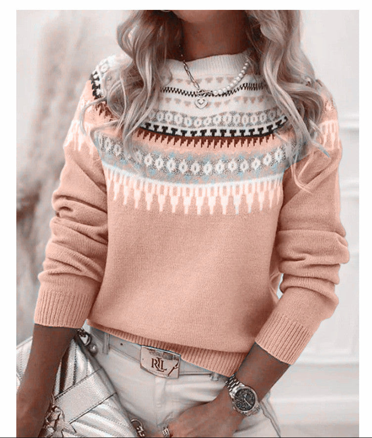 Solange Winterbourne | Nordic Fair Isle Oversized Sweater For Women