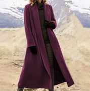 Yvette Charbonneau | Long Wool Blend Cardigan Coat For Women