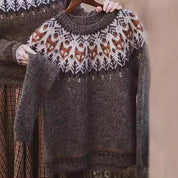 Solange Winterbourne | Nordic Fair Isle Oversized Sweater For Women