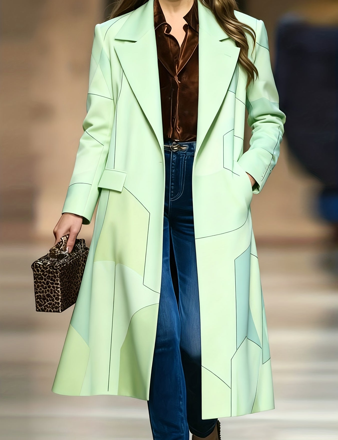 Sallie Kingswell | Velvet Long Lapel Duster Coat For Women