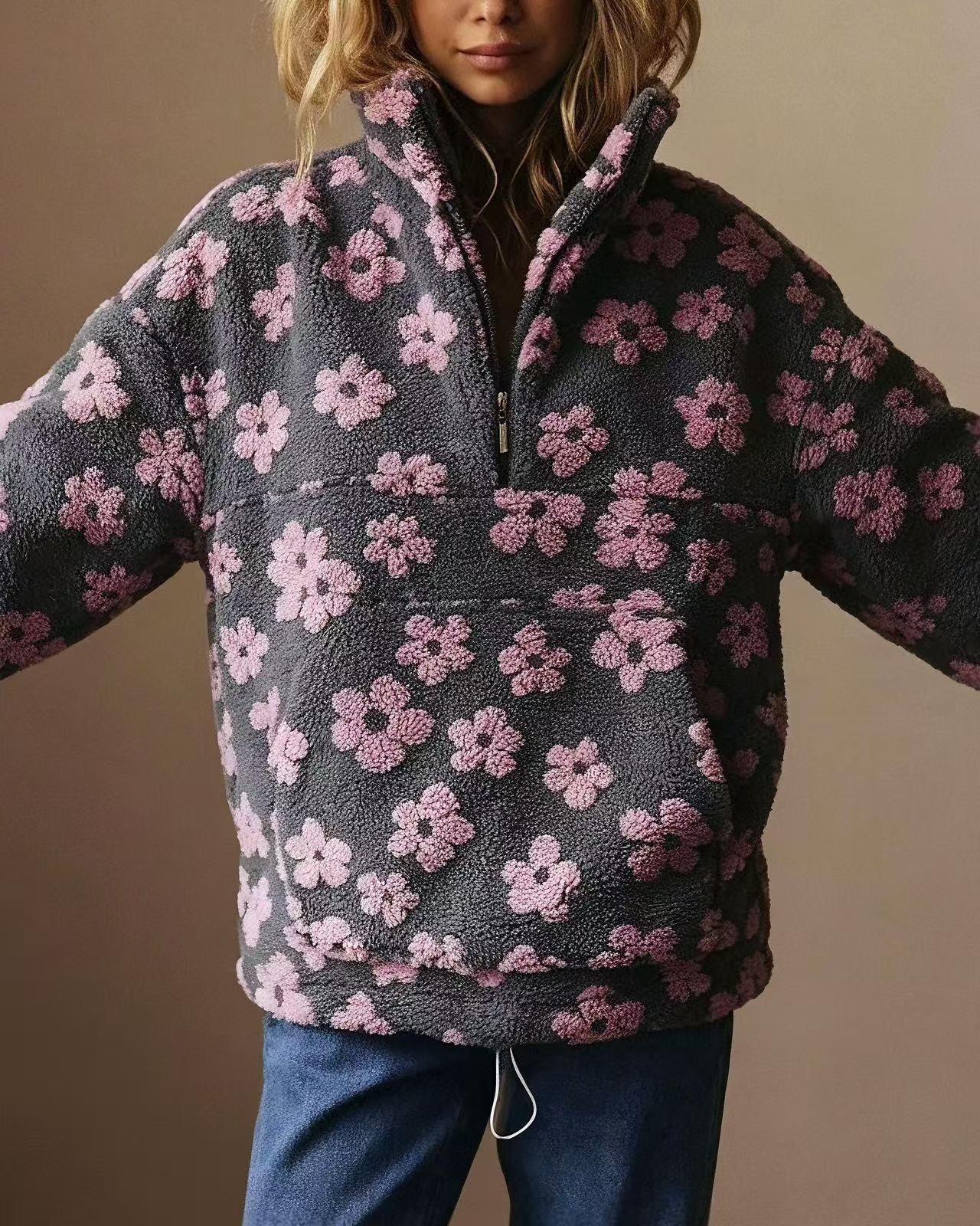 Odette Marchetti | Floral Fleece Sweater For Women