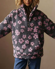 Odette Marchetti | Floral Fleece Sweater For Women