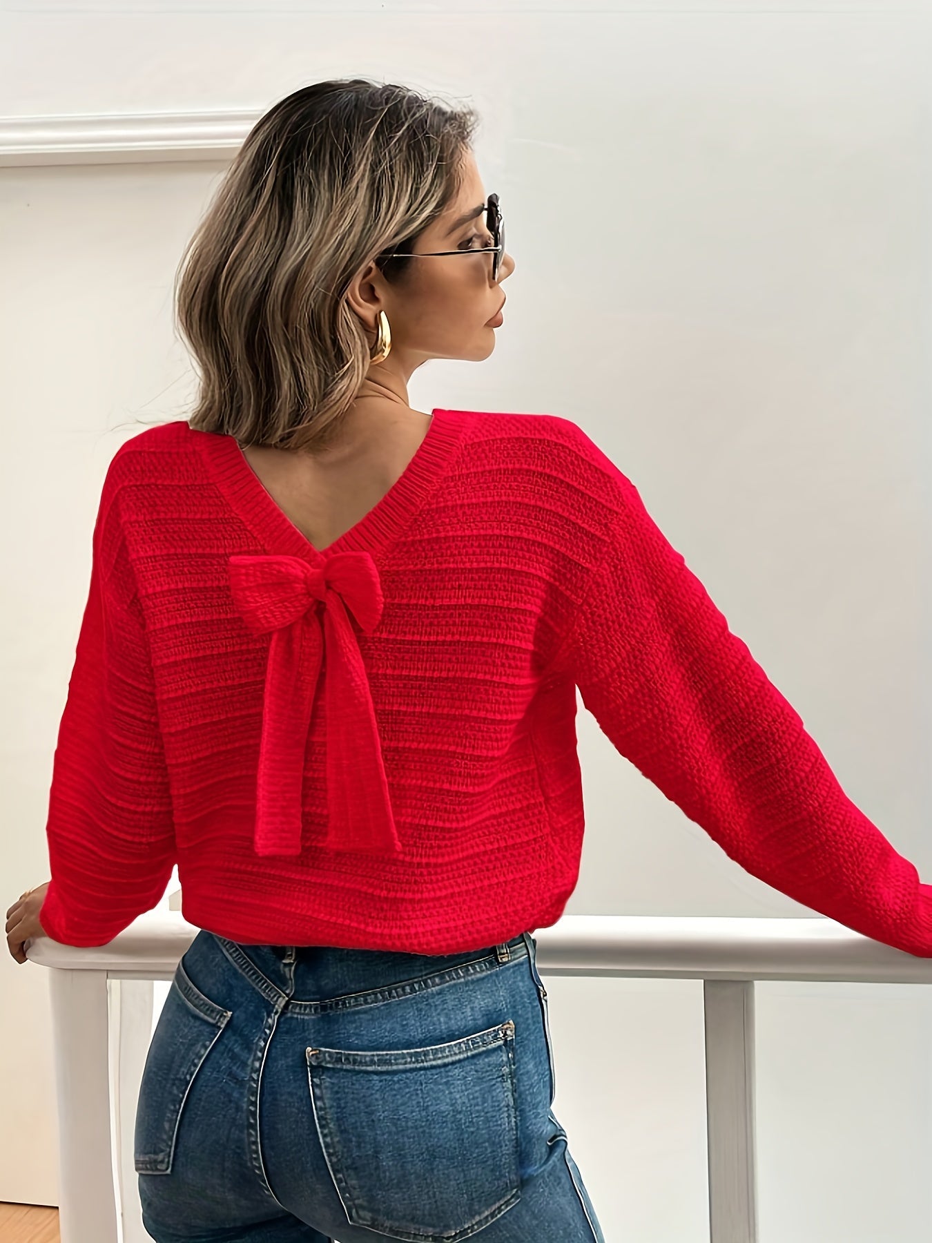 Adrienne Sorbier | Bow-Tie Knit Sweater For Women