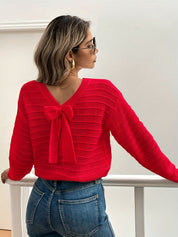 Adrienne Sorbier | Bow-Tie Knit Sweater For Women