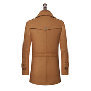 Dawson Haldale | Double Collar Wool Blend Winter Coat For Men