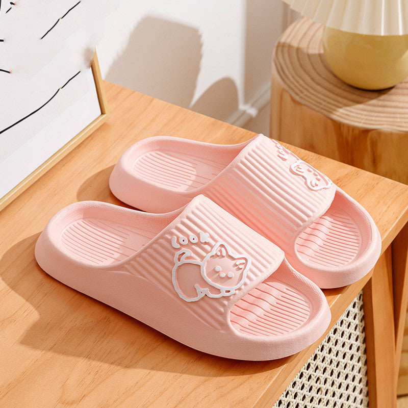 Margot Delacroix | Cozy Cat Platform Slide Slippers For Women