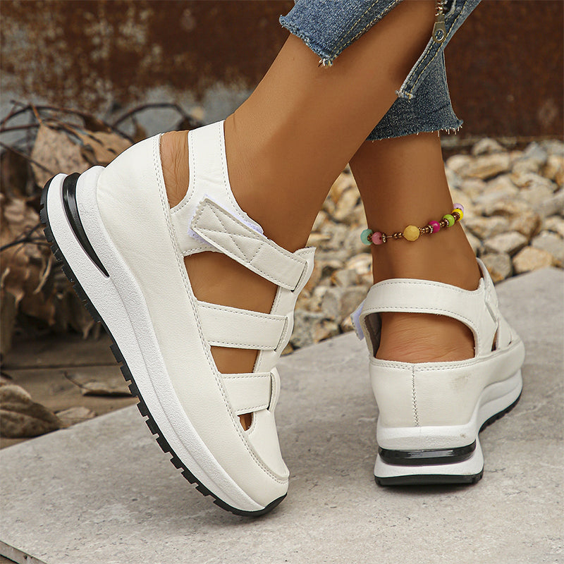 Emmeline Vauclaire | Black Platform Gladiator Sandal Sneakers