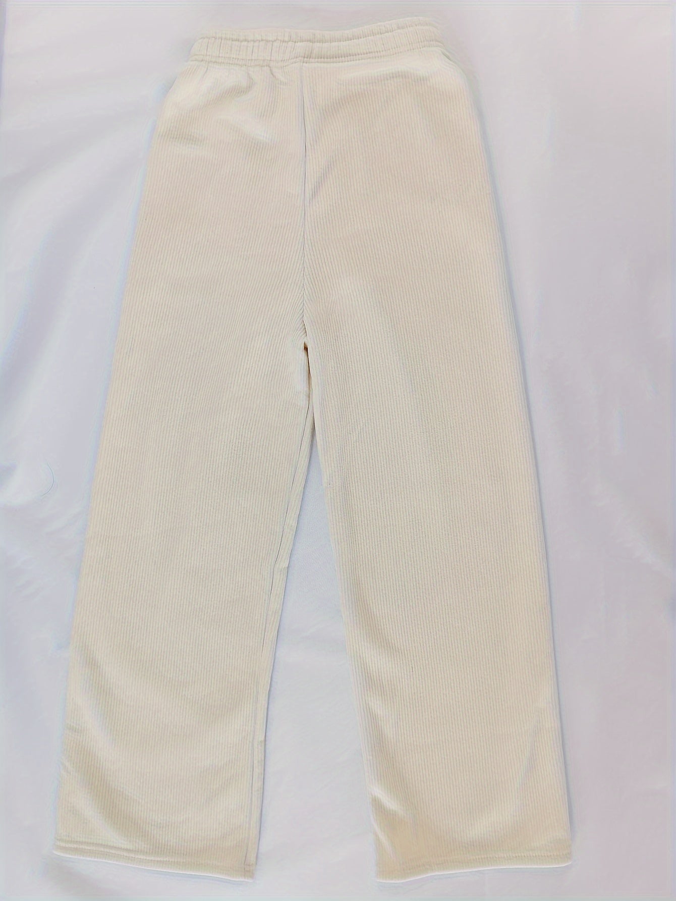 Colette Duvall | Corduroy Wide-Leg Lounge Pants With Faux Fur Cuffs For Women