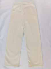 Colette Duvall | Corduroy Wide-Leg Lounge Pants With Faux Fur Cuffs For Women