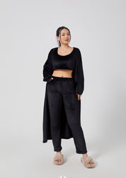 Brianna Vossmore | Fluffy 3-Piece Lounge Set For Women