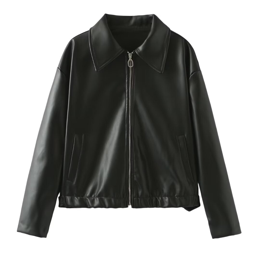Gabrielle Montclair | Burgundy Leather Jacket For Women