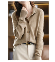 Celeste Armand | Stand Collar Knitted Cardigan Sweater For Women
