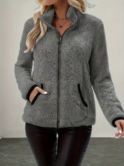Nathalie Griswold | Plush Sherpa Zip-Up Jacket For Women