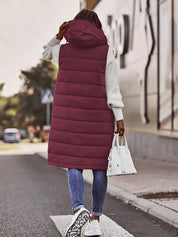 Brielle Ashworth | Longline Hooded Puffer Vest For Women