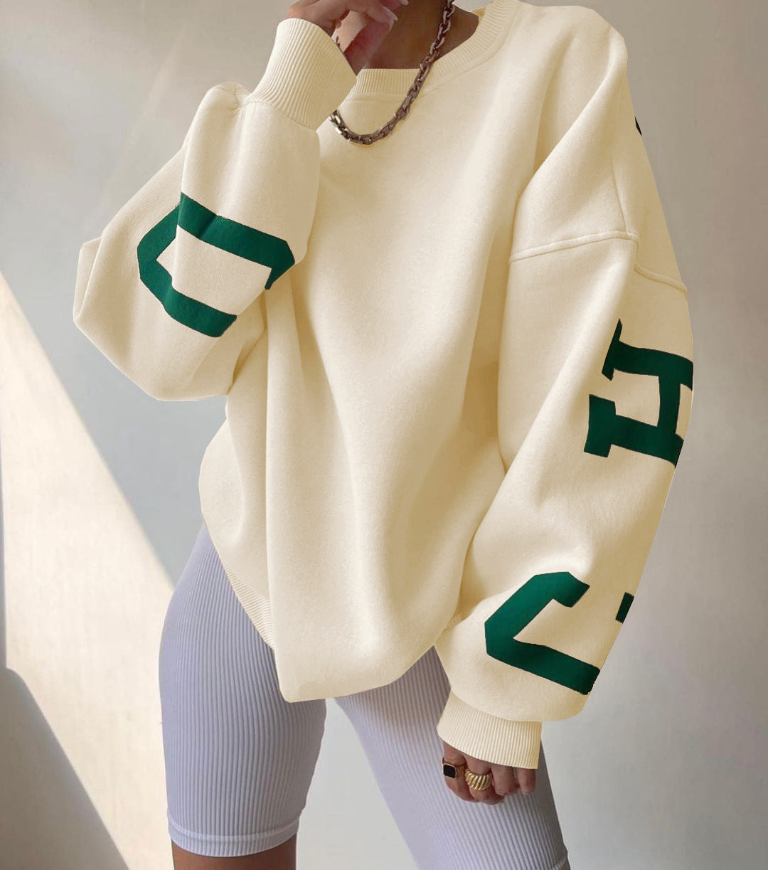 Colette Vasseur | Oversized Letter Print Sweater For Women
