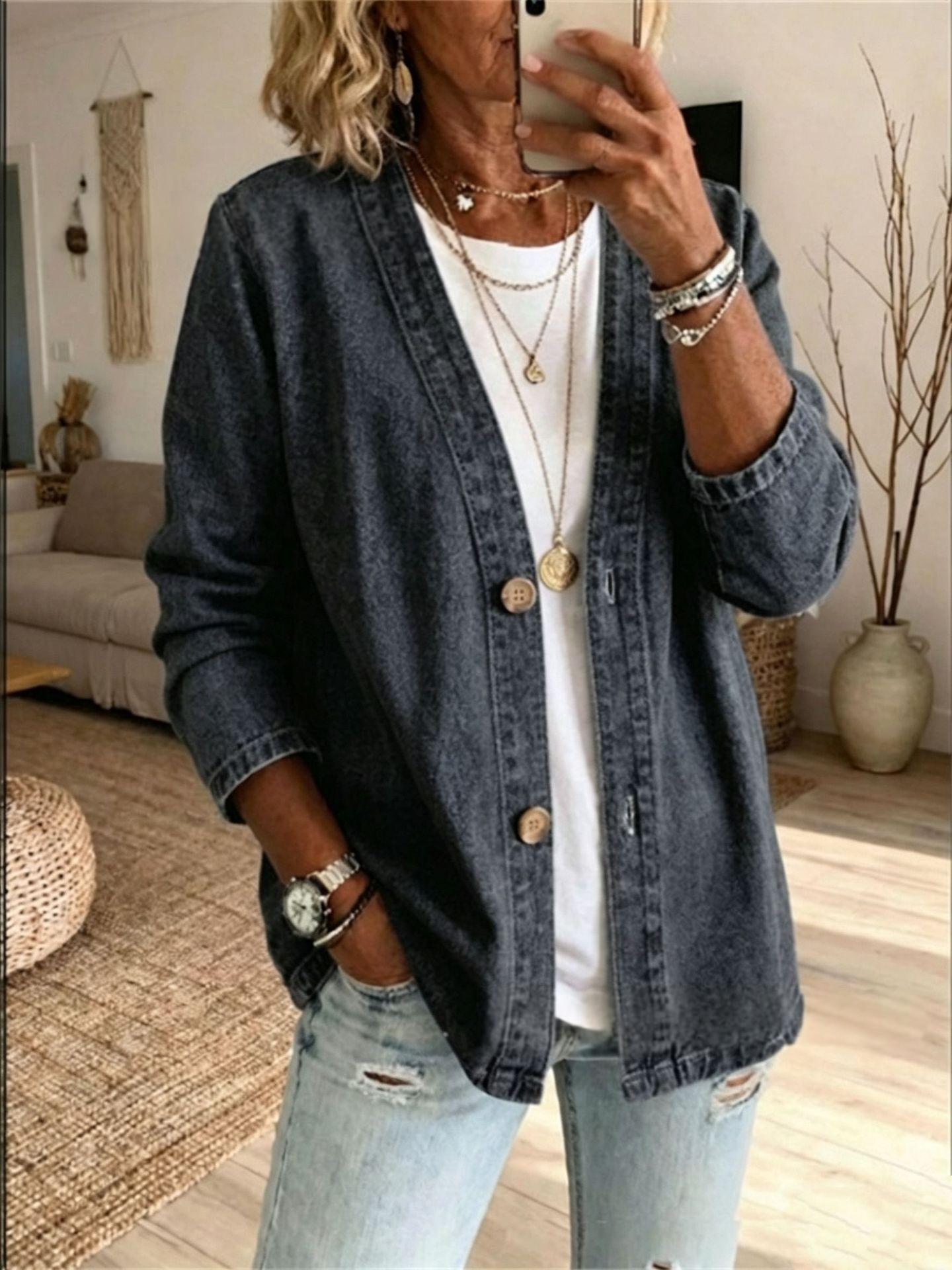 Danielle Westbrook | Casual Denim Cardigan Jacket For Women