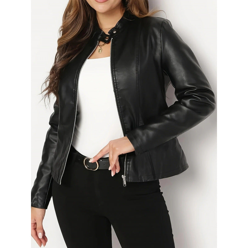 Gabrielle Montfort | Short Faux Leather Jacket For Women