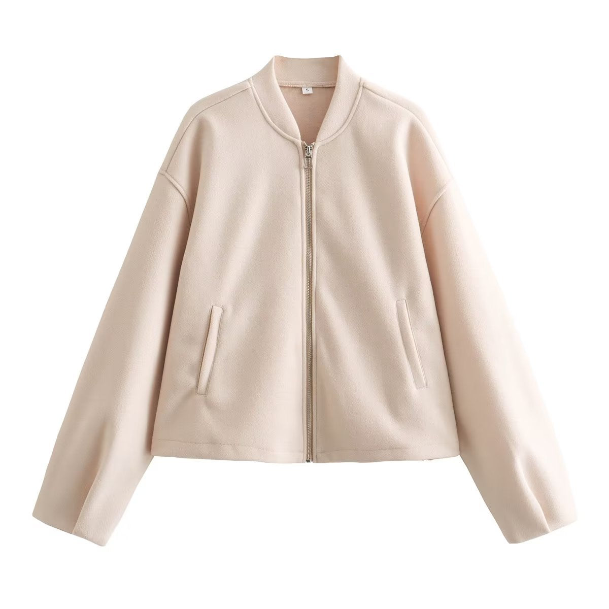 Noelle Fontclair | Stand Collar Wool-Blend Bomber Jacket For Women
