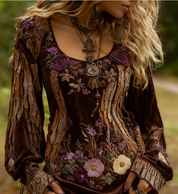 Marielle Ashworth | Grass And Flower Embroidered Linen Blouse For Women