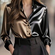 Colette Rousset | Silk Color-Block Blouse For Women