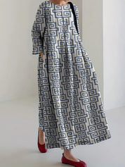 Vittoria Lombardi | Geometric Print Maxi Dress For Women