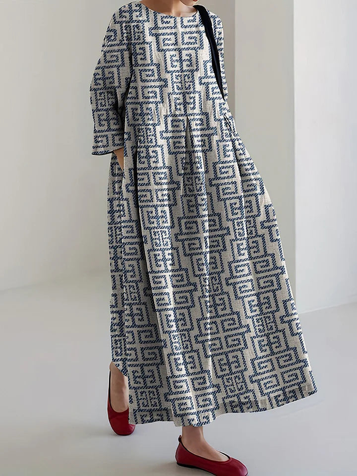 Vittoria Lombardi | Geometric Print Maxi Dress For Women