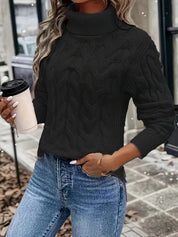 Éloise Vandermeer | Cozy Cable-Knit Turtleneck Sweater For Women