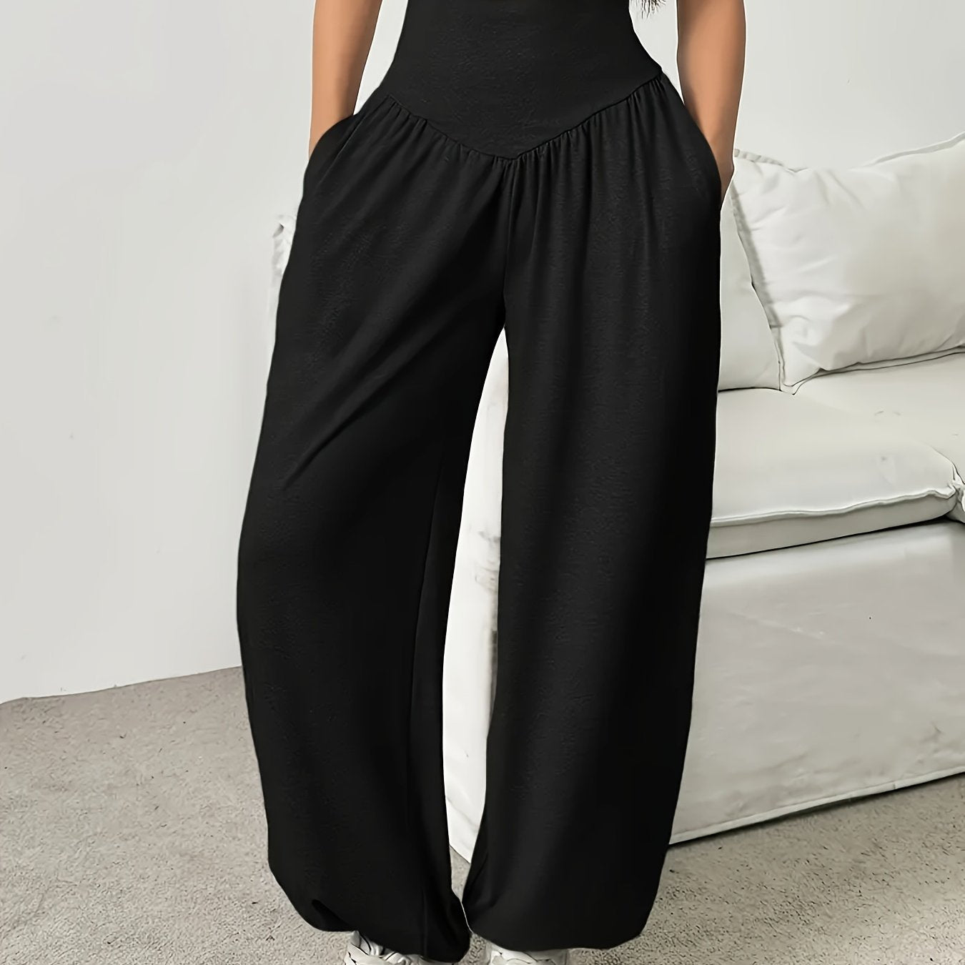 Marina Chastain | High-Waist Wide-Leg Lounge Pants For Women