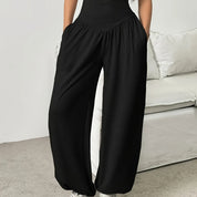 Marina Chastain | High-Waist Wide-Leg Lounge Pants For Women