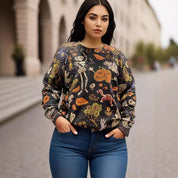 Rosalynn Blackmore | Halloween Print Long Sleeve Sweatshirt For Women