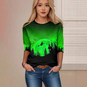 Isabelle Moreau | Halloween Graphic Print Top For Women