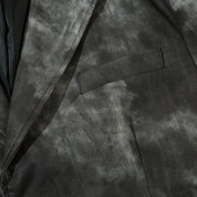 Etienne Corradini | Tie-Dye Suit Collar Leather Jacket For Men