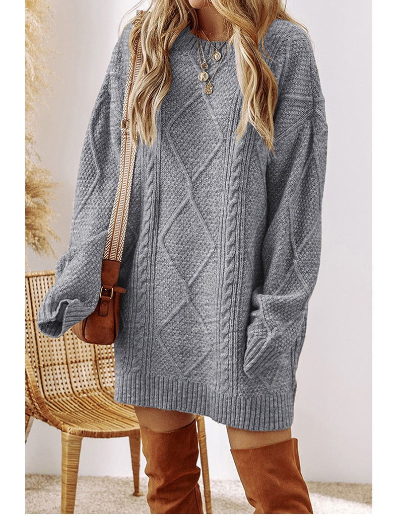 Noémie Castellan | Cable Knit Sweater Mini Dress For Women