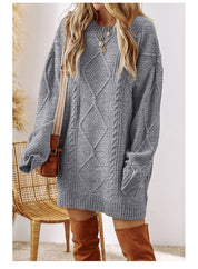 Noémie Castellan | Cable Knit Sweater Mini Dress For Women