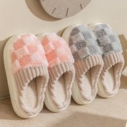 Colette Winbourne | Plaid Plush House Slippers For Women