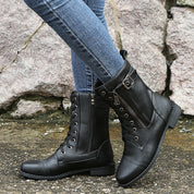 Collins Maldale | Lace-Up Side Zip Ankle Boots For Women