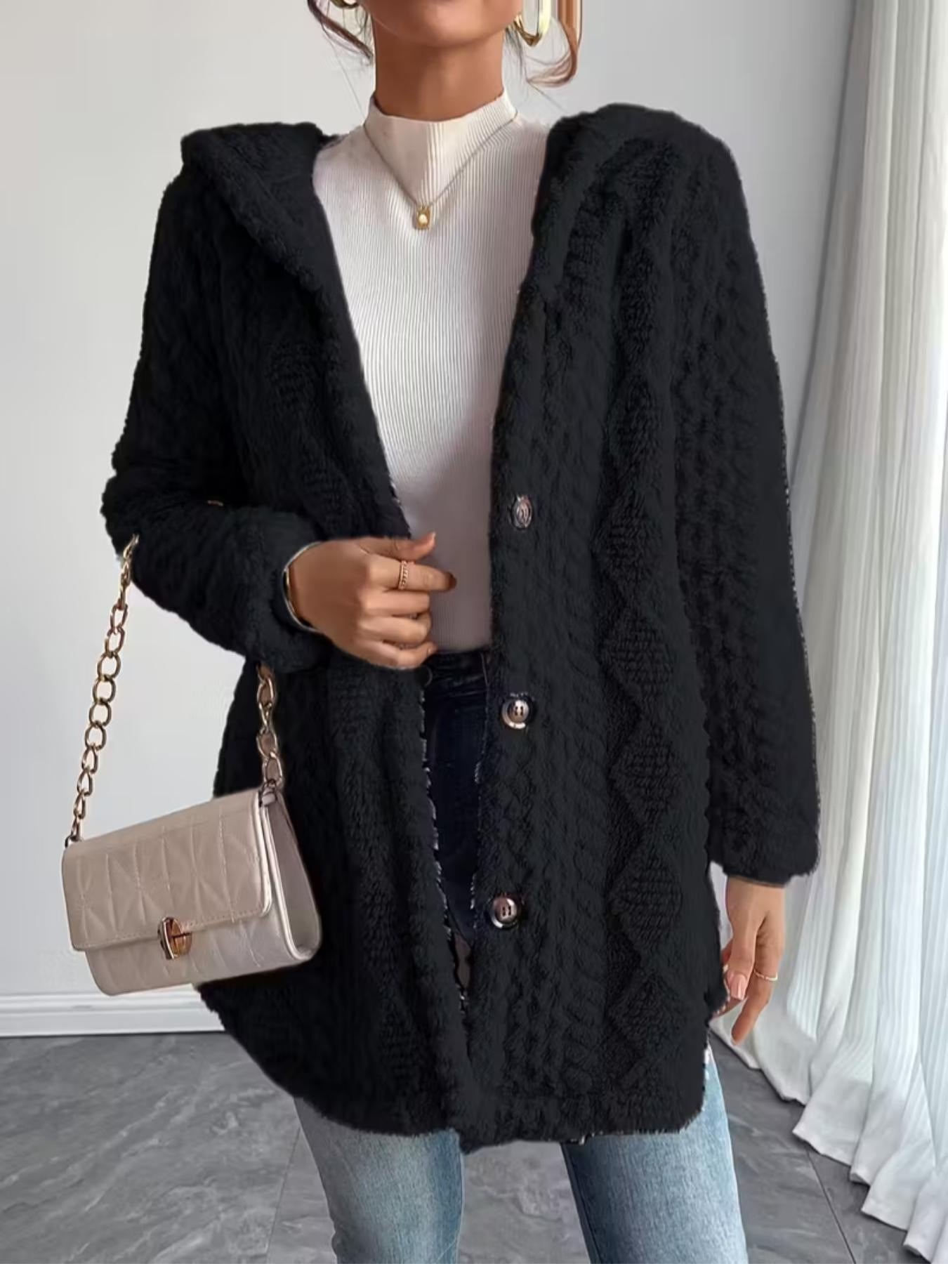 Celestine Harcourt | Hooded Teddy Midi Coat For Women