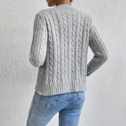 Rosalind Sinclair | Cable Knit Button-Front Cardigan For Women