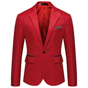 Finn Saxford | One-Button Blazer With Pocket Square For Men