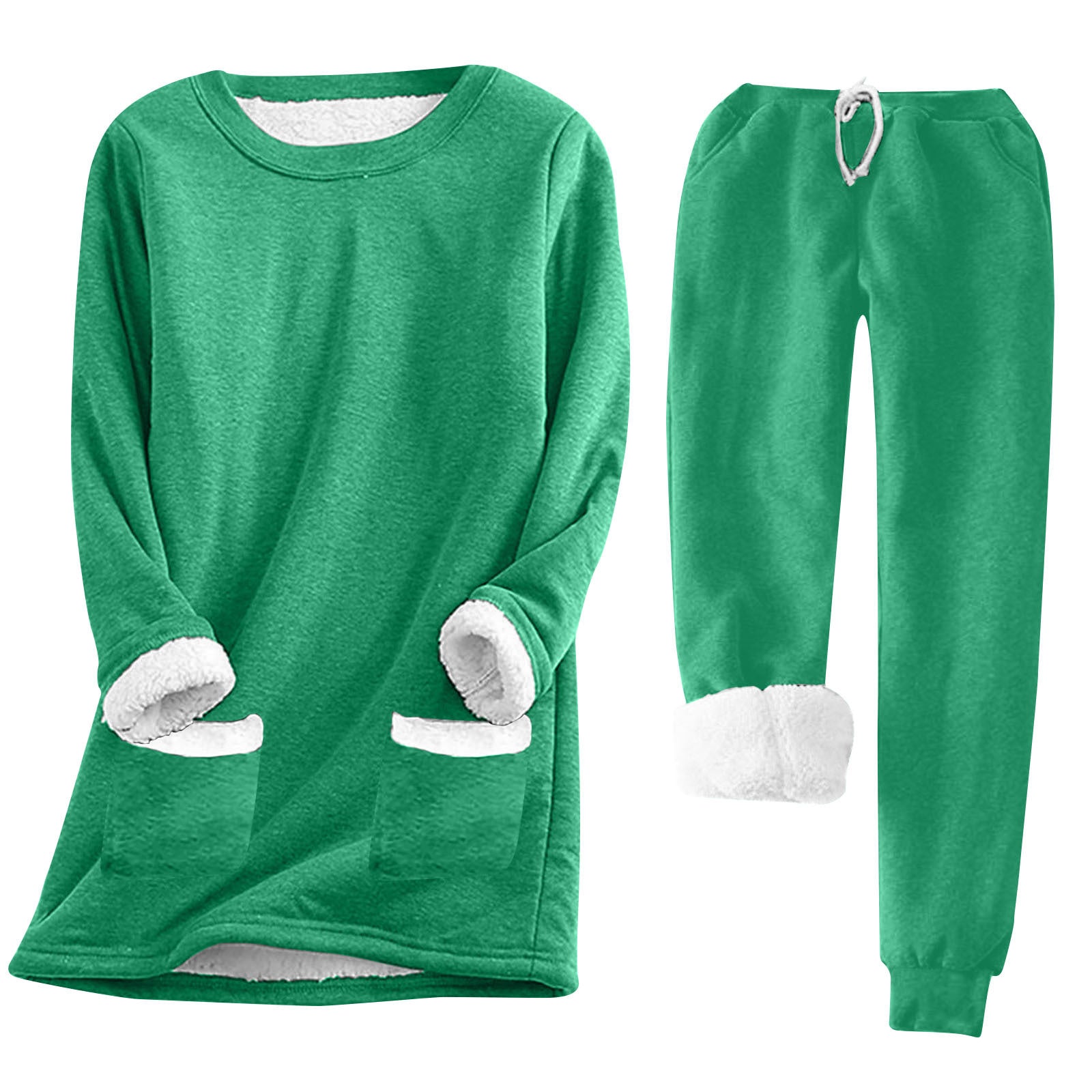 Amandine Fontenay | Plush Fleece-Lined Lounge Set For Women