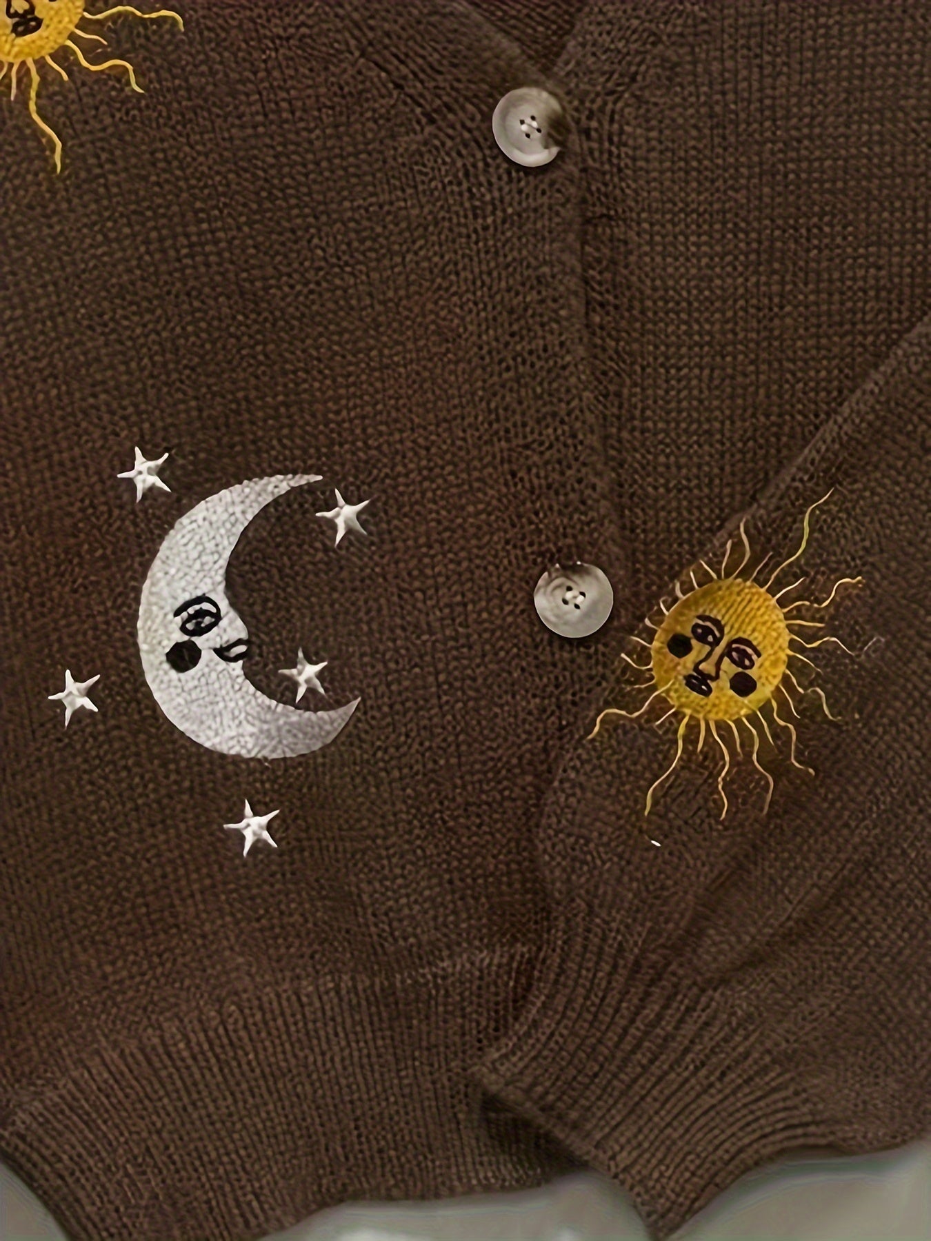 Nadia Colville | Celestial Embroidered Cardigan Sweater For Women