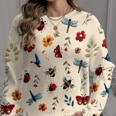Beatrice Solano | Embroidered Crewneck Sweater For Women