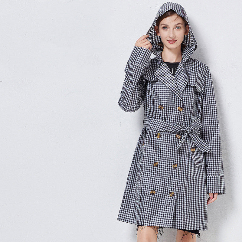Harriet Dunwall | Plaid Hooded Trench Coat For Women