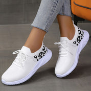 Selena Whitfield | Leopard Print Lace-Up Sneakers For Women