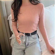 Charlotte Devereux | Ribbed Mock Neck Sweater For Women