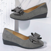 Lucinda Hartbourne | Black Bow Detail Ballet Flats Slip-On