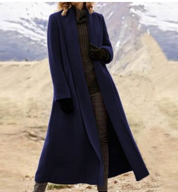 Yvette Charbonneau | Long Wool Blend Cardigan Coat For Women