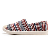 Genevieve Laurent | Aztec Print Canvas Espadrille Flats For Women