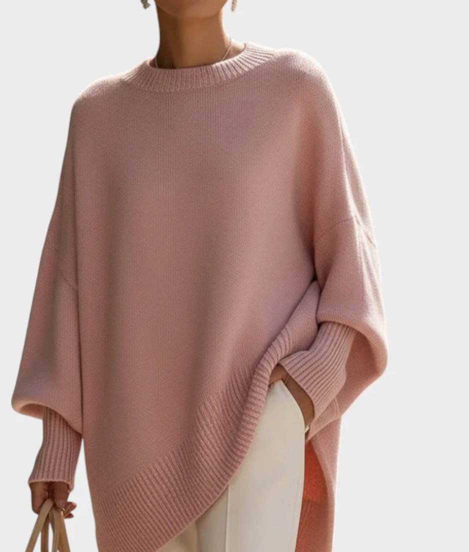 Margot Sinclair | Oversized Batwing Knit Pullover Sweater For Women